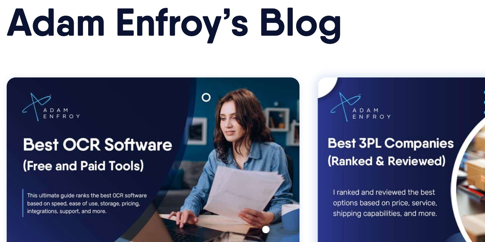 Adam Enfroy Blog