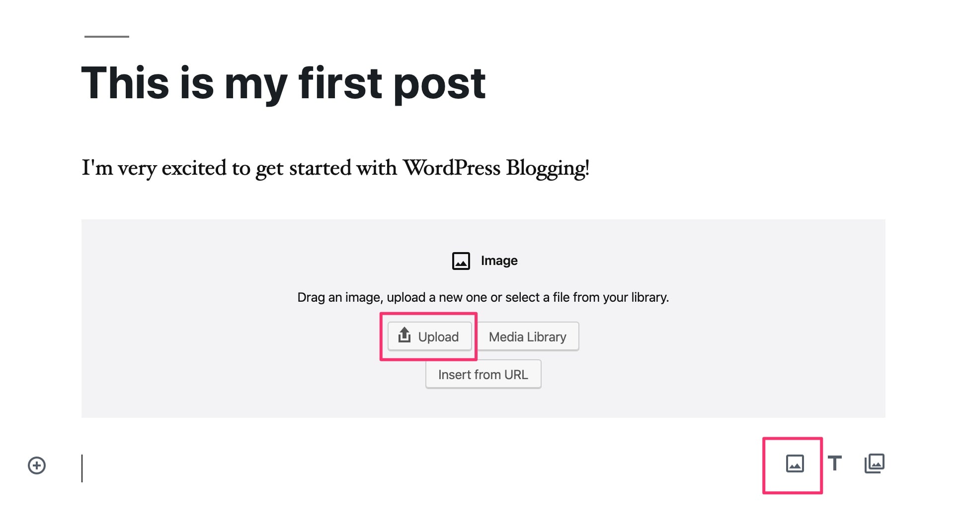 add image wordpress post