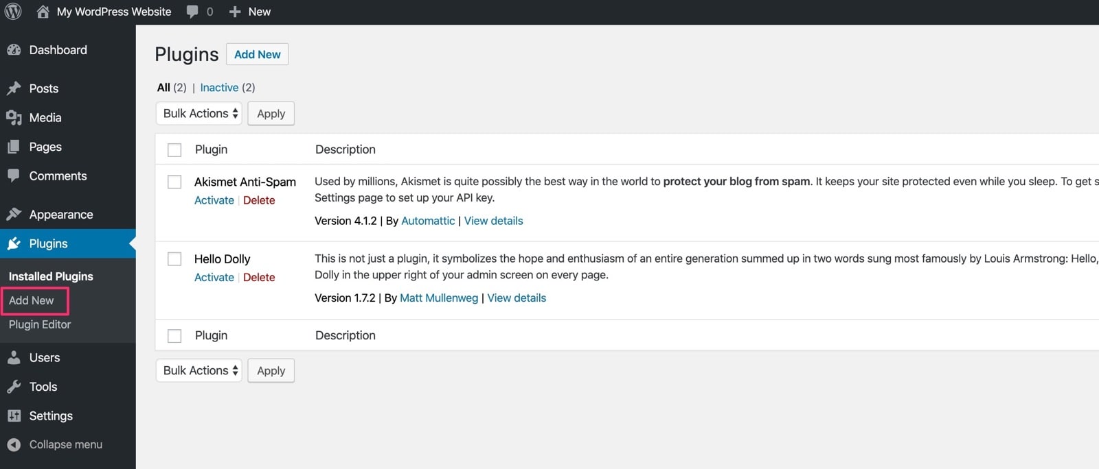install wordpress plugins