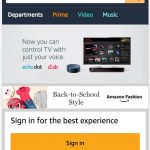 Amazon Homepage Mobile View