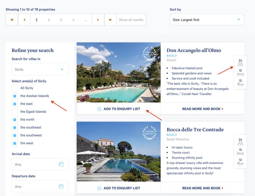 category SEO filters