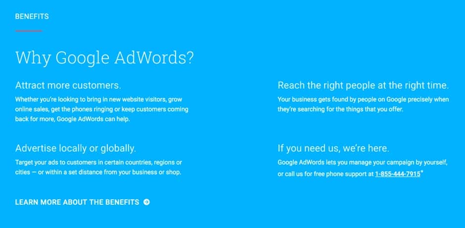 Use of content on homepage 