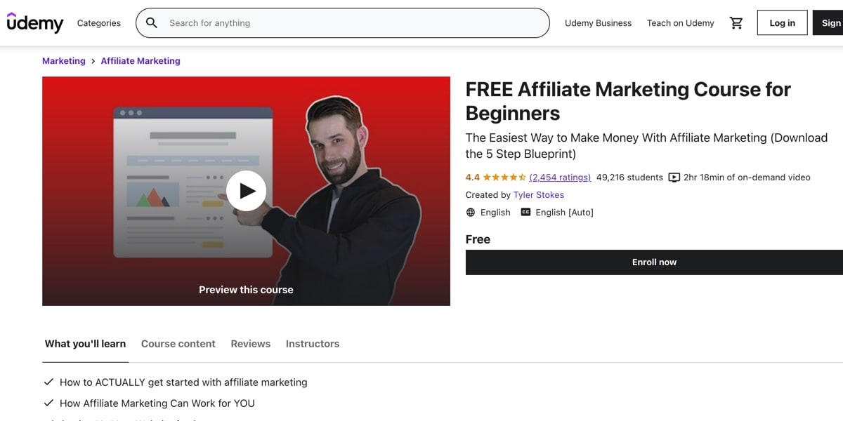 Free Affiliate Marketing Course