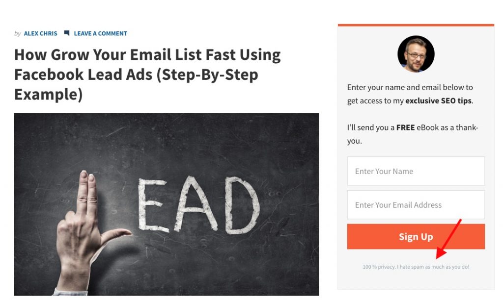 I hate spam message in a/b testing