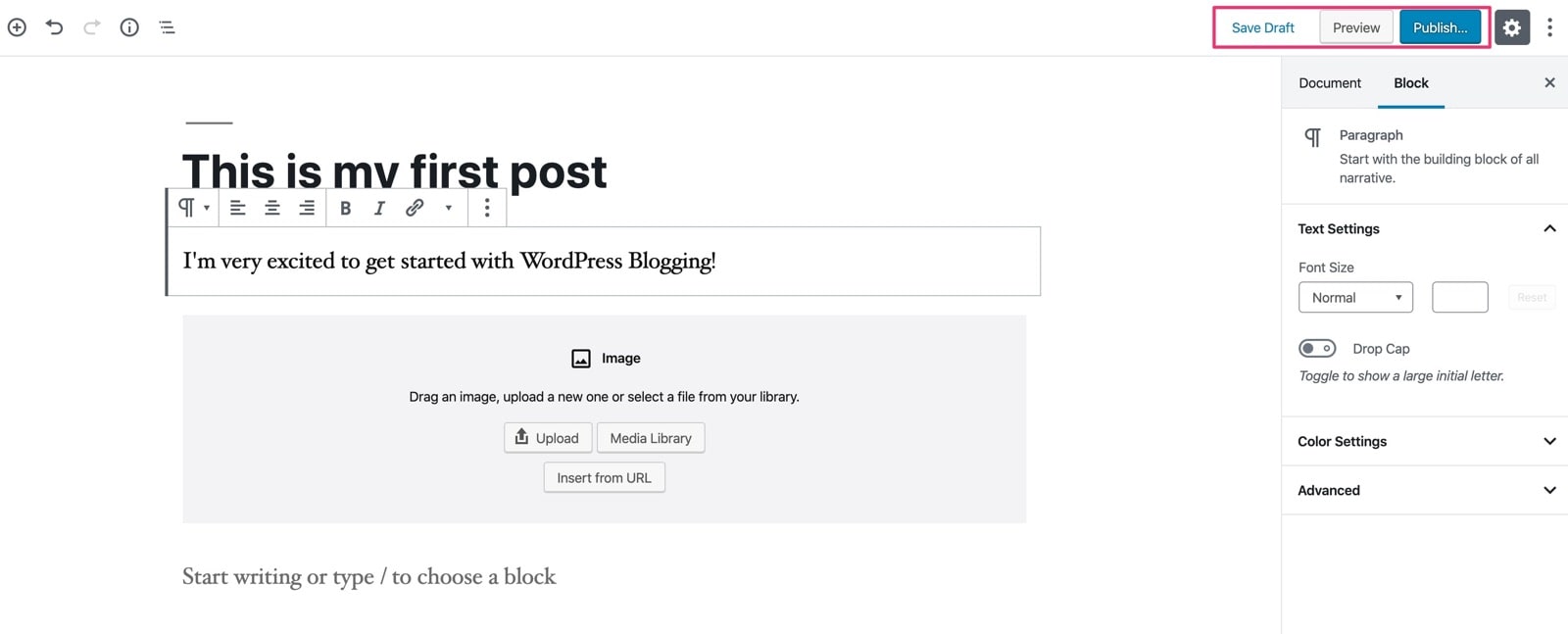 Save WordPress Posts as Draft
