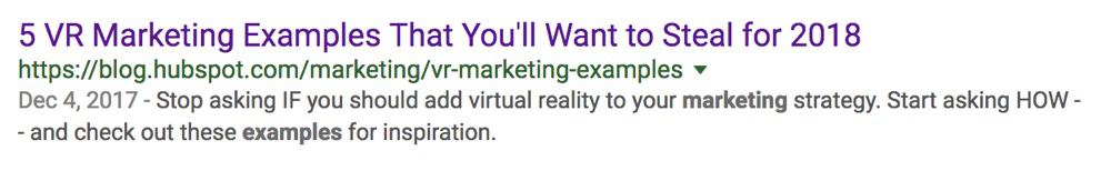Example of SEO Optimized Title