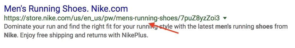 Slug in Search Results