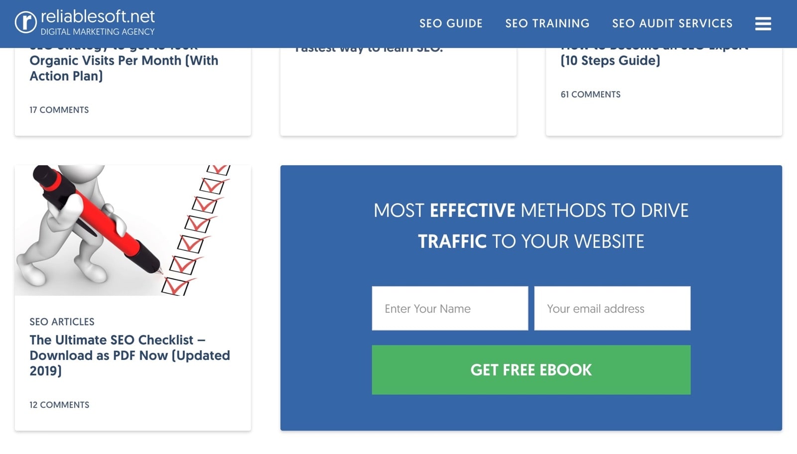 WordPress Blog Page