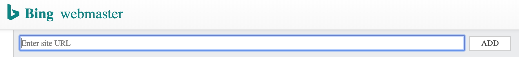 Add Website to Bing