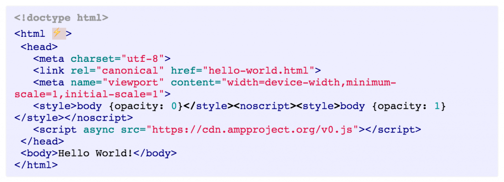AMP HTML
