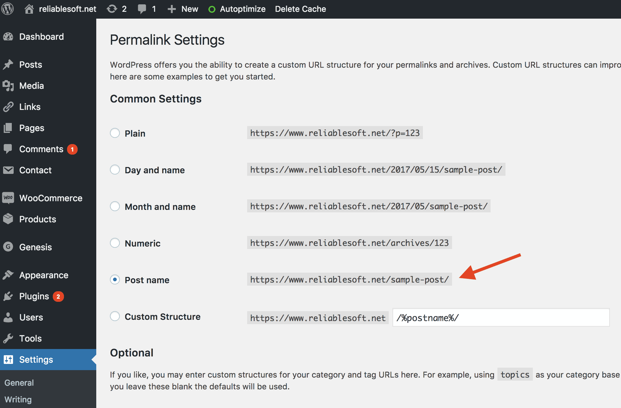 Best WordPress Permalink Structure