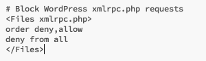 Block XML RPC WordPress
