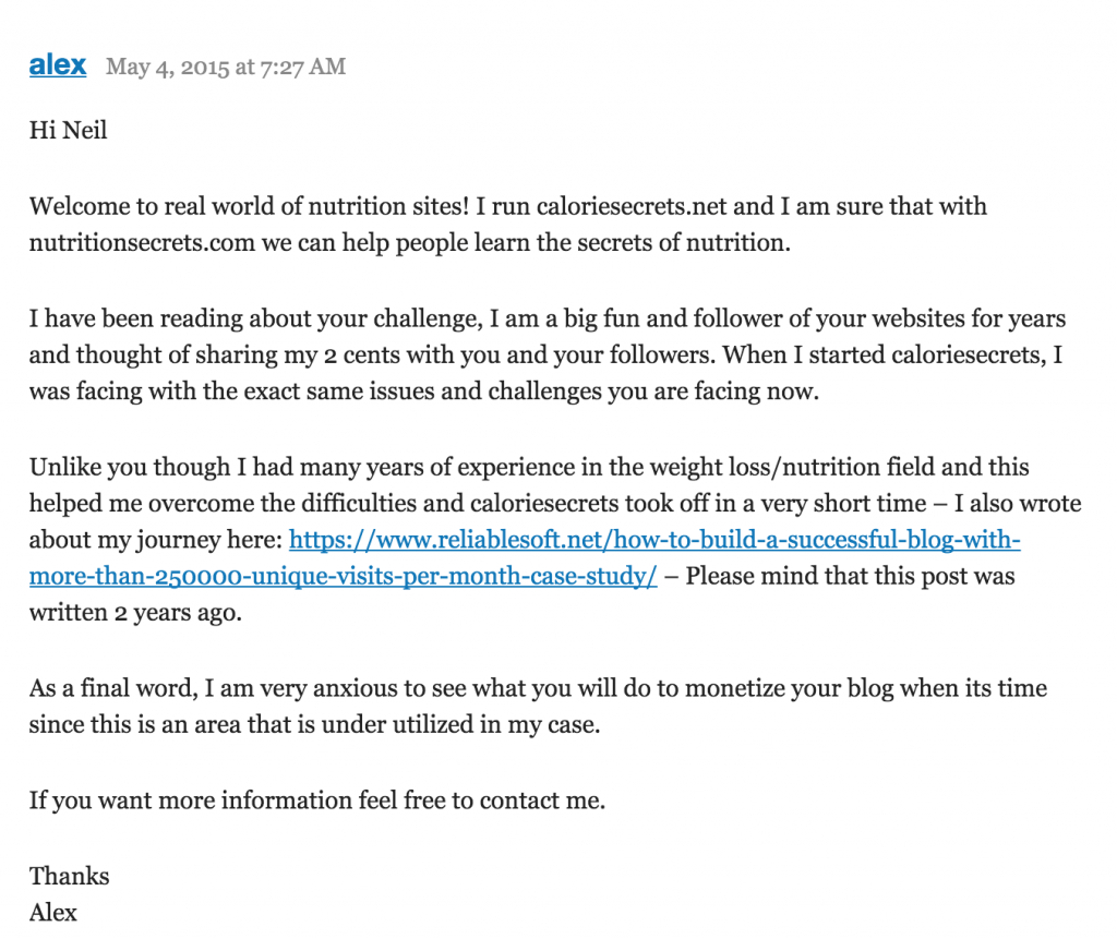 Comment on Quicksprout