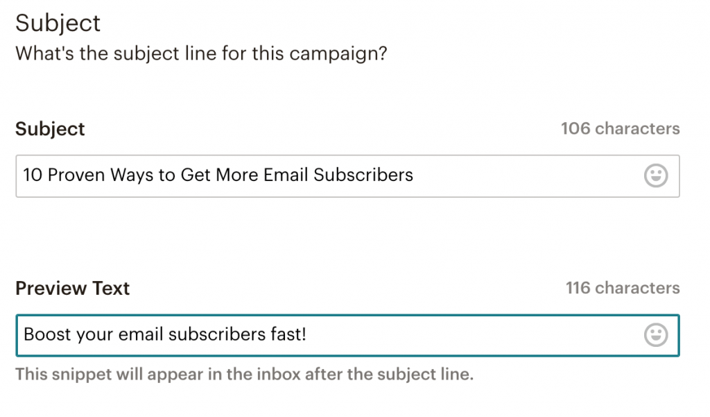 email message preview