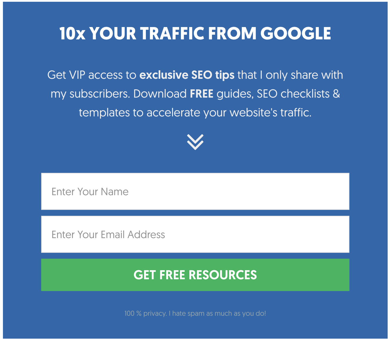 email sign-up form