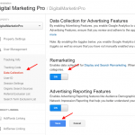 enable remarketing analytics