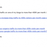 Email outreach example