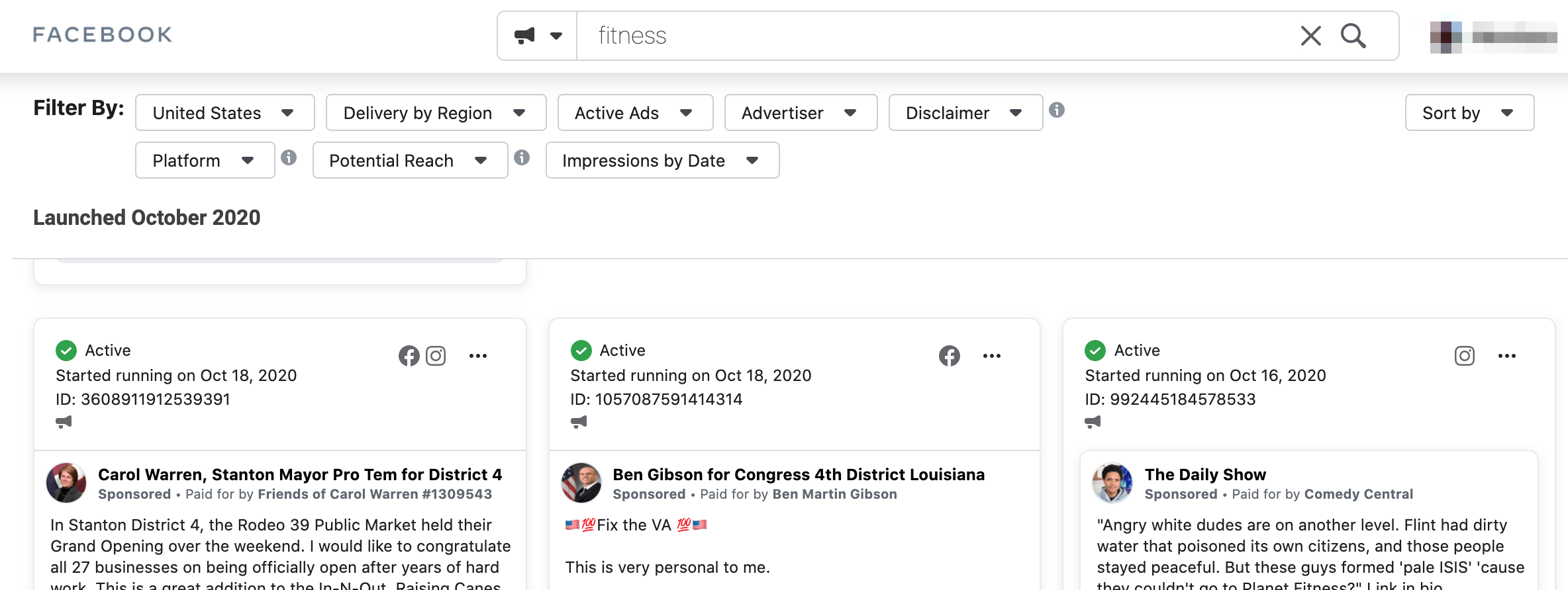 Facebook Ads Library