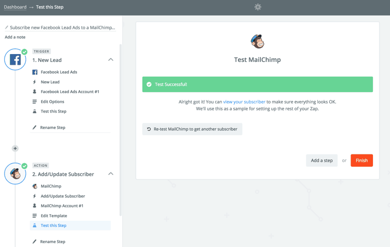 facebook lead ads integration with mailchimp