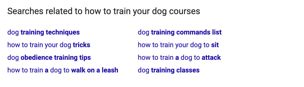 Google Related Searches