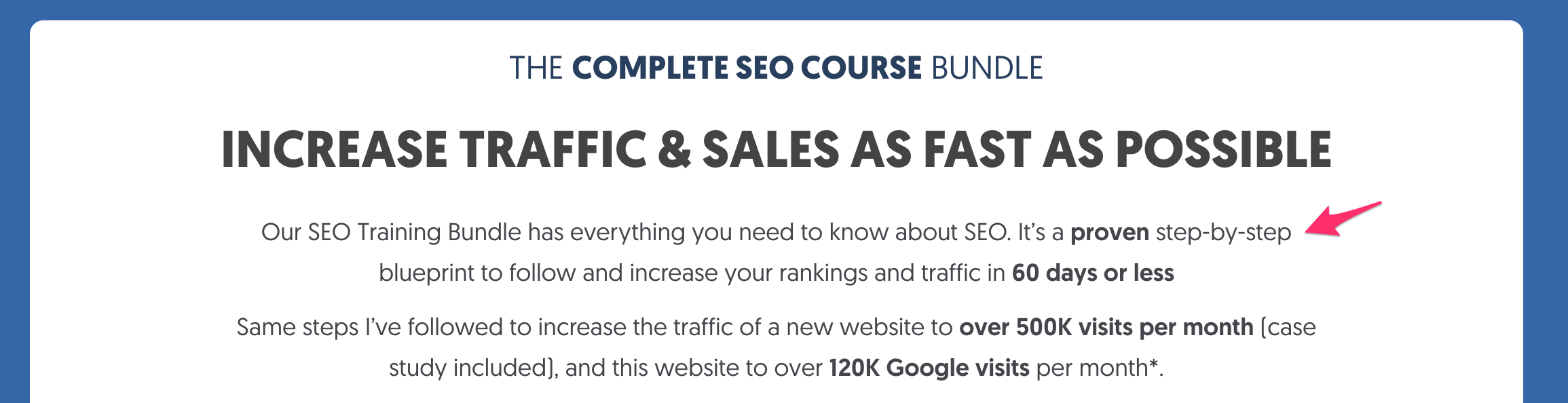 Adding text content to a Landing Page