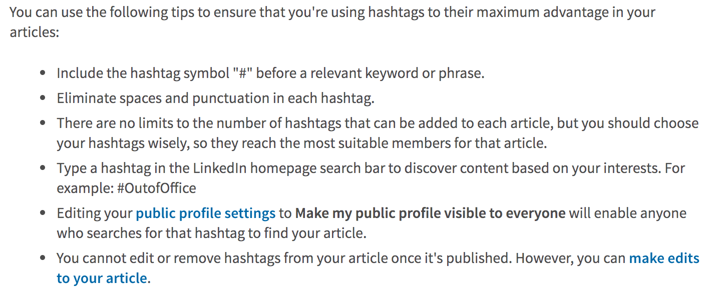 Hashtags Best Practices - Linkedin