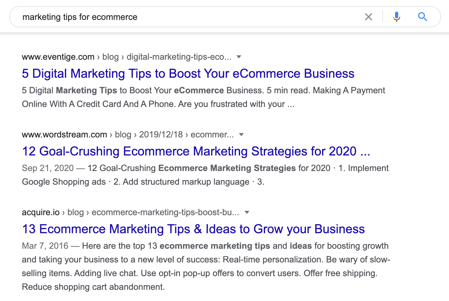 Listicles in Google Search Results
