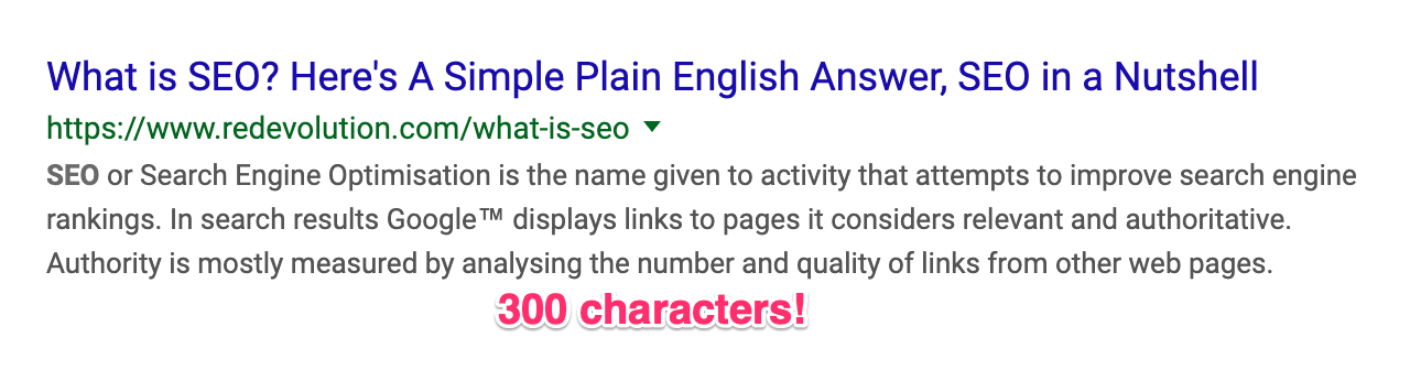Meta description character limit