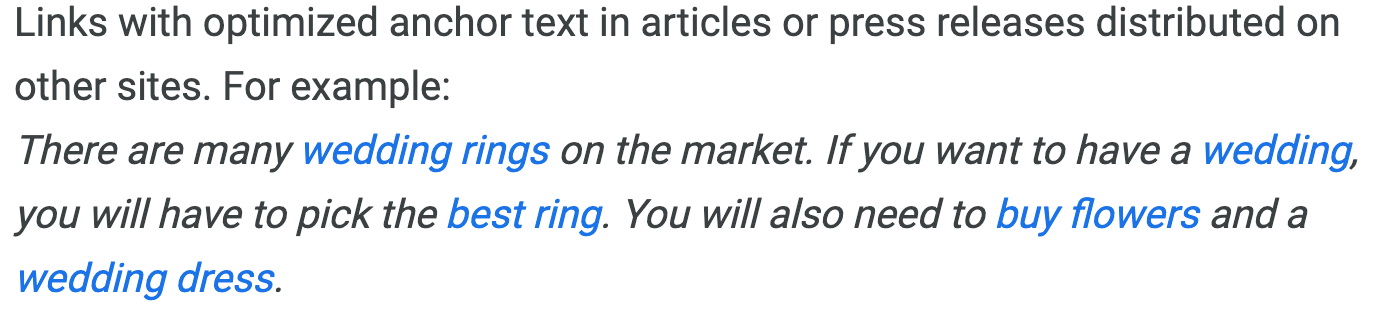 Anchor Text Over Optimization Guidelines