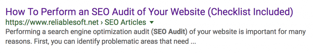 Example of Page Title