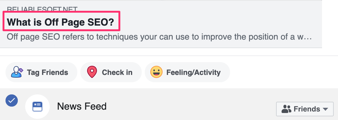 Page Title in Social Postings