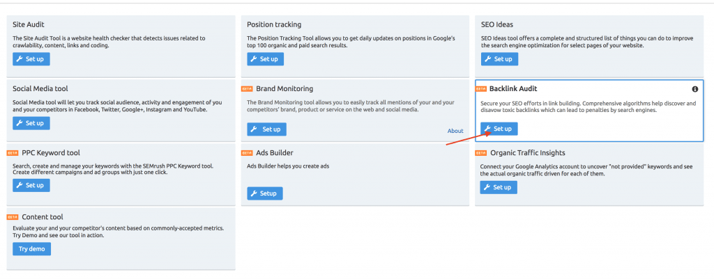 semrush audit tool