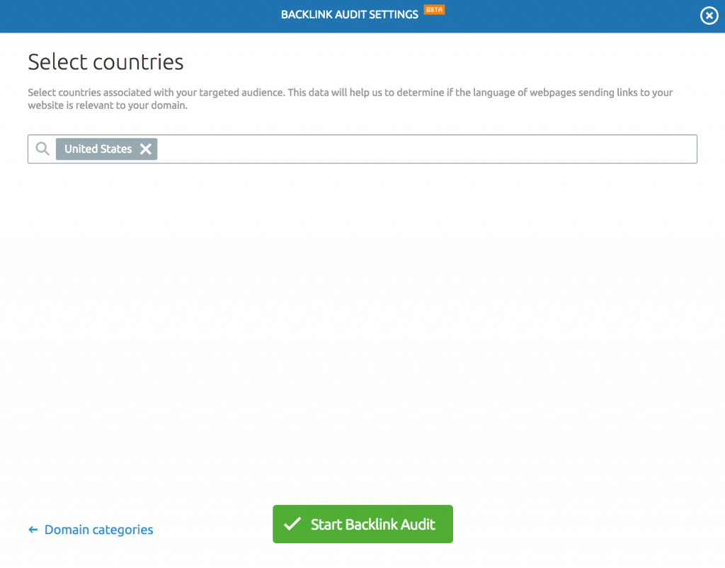 semrush backlinks country