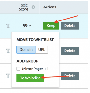 semrush whitelist domain