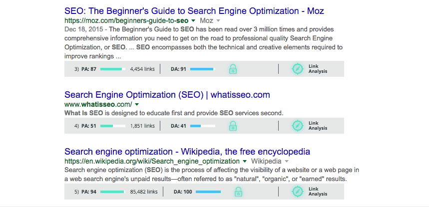 SEO SERPS