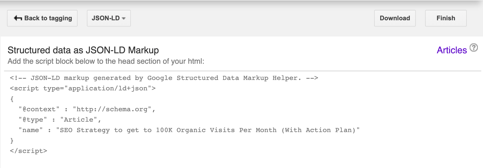 Structured Data as JSON-LD Markup