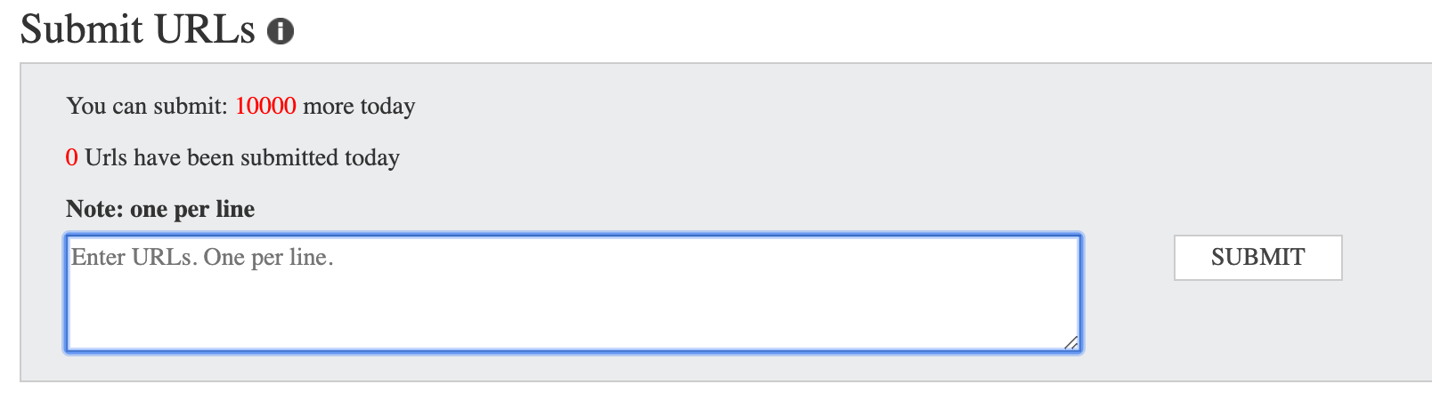 Manually Submit URLS to Bing