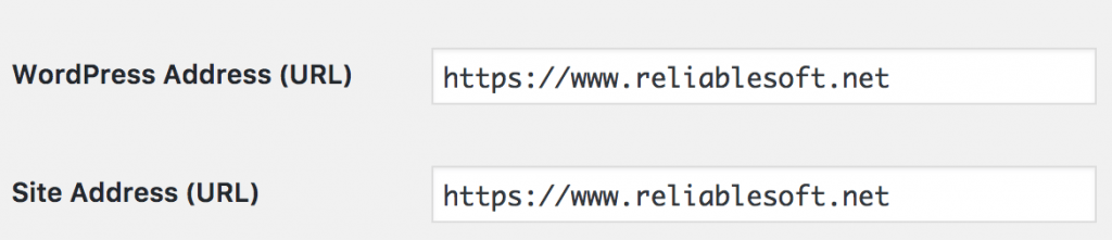 wordpress https settings