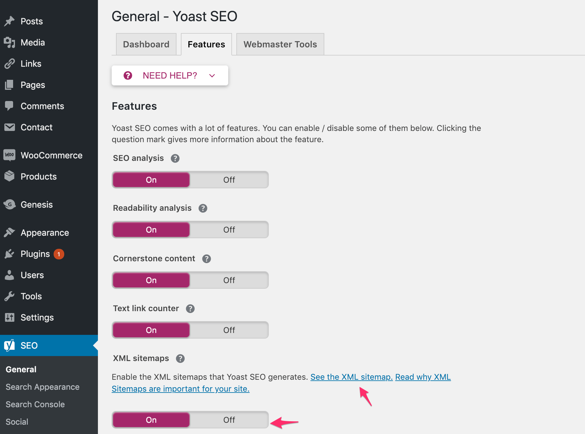 XML Sitemap with Yoast SEO