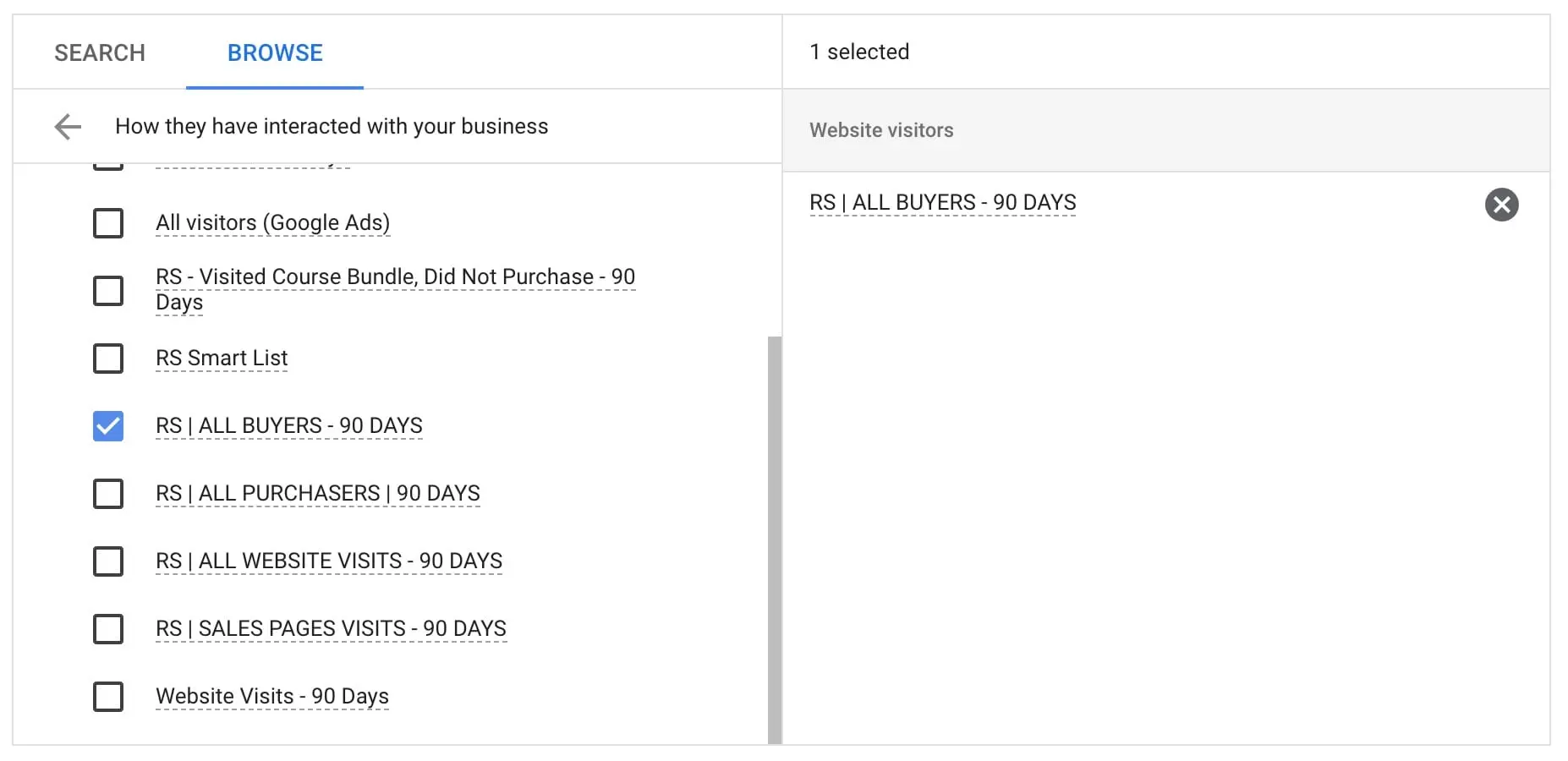 Exclude "All Converters" from your Audience List