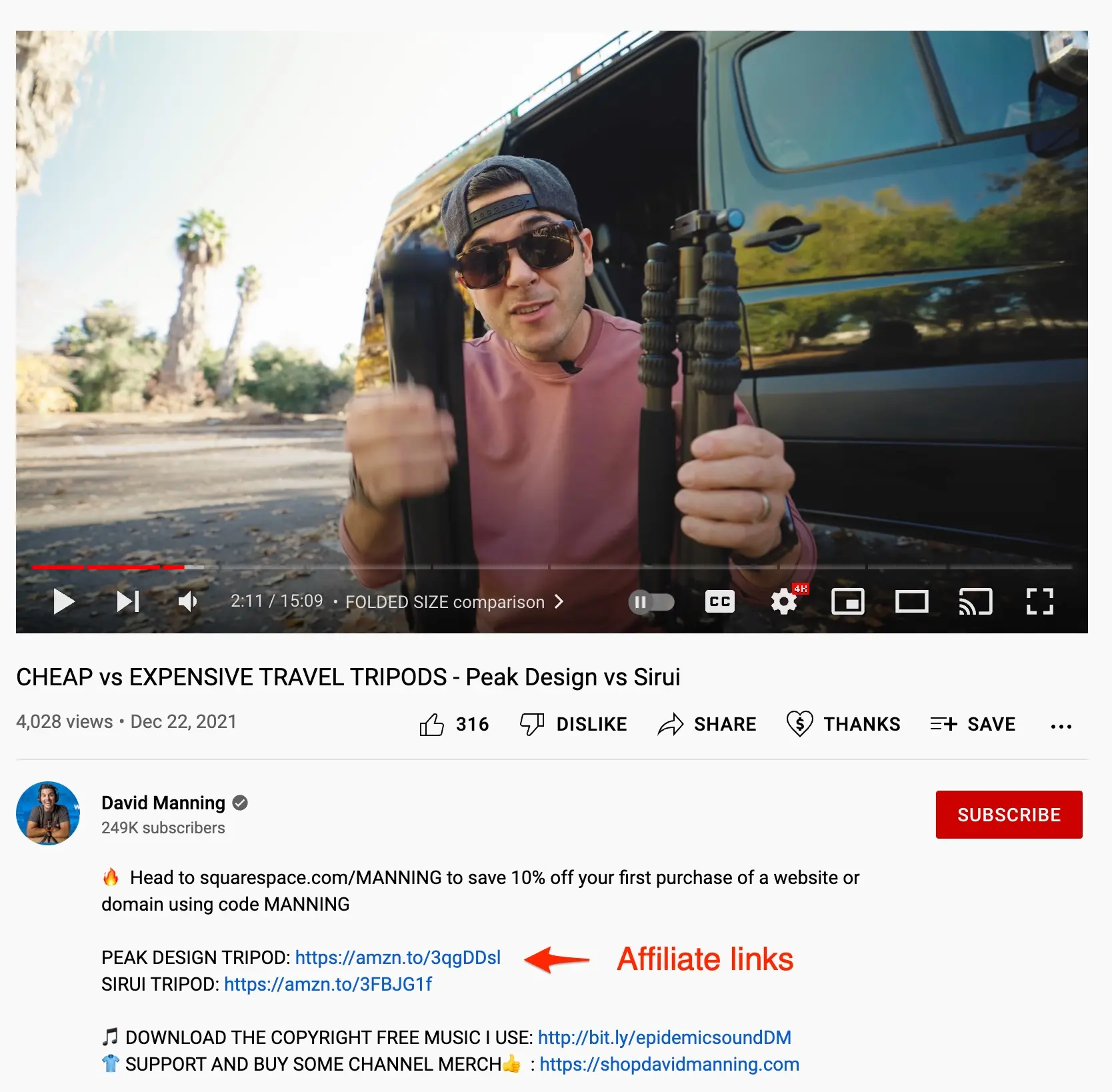 Influencer Affiliate Marketing Example