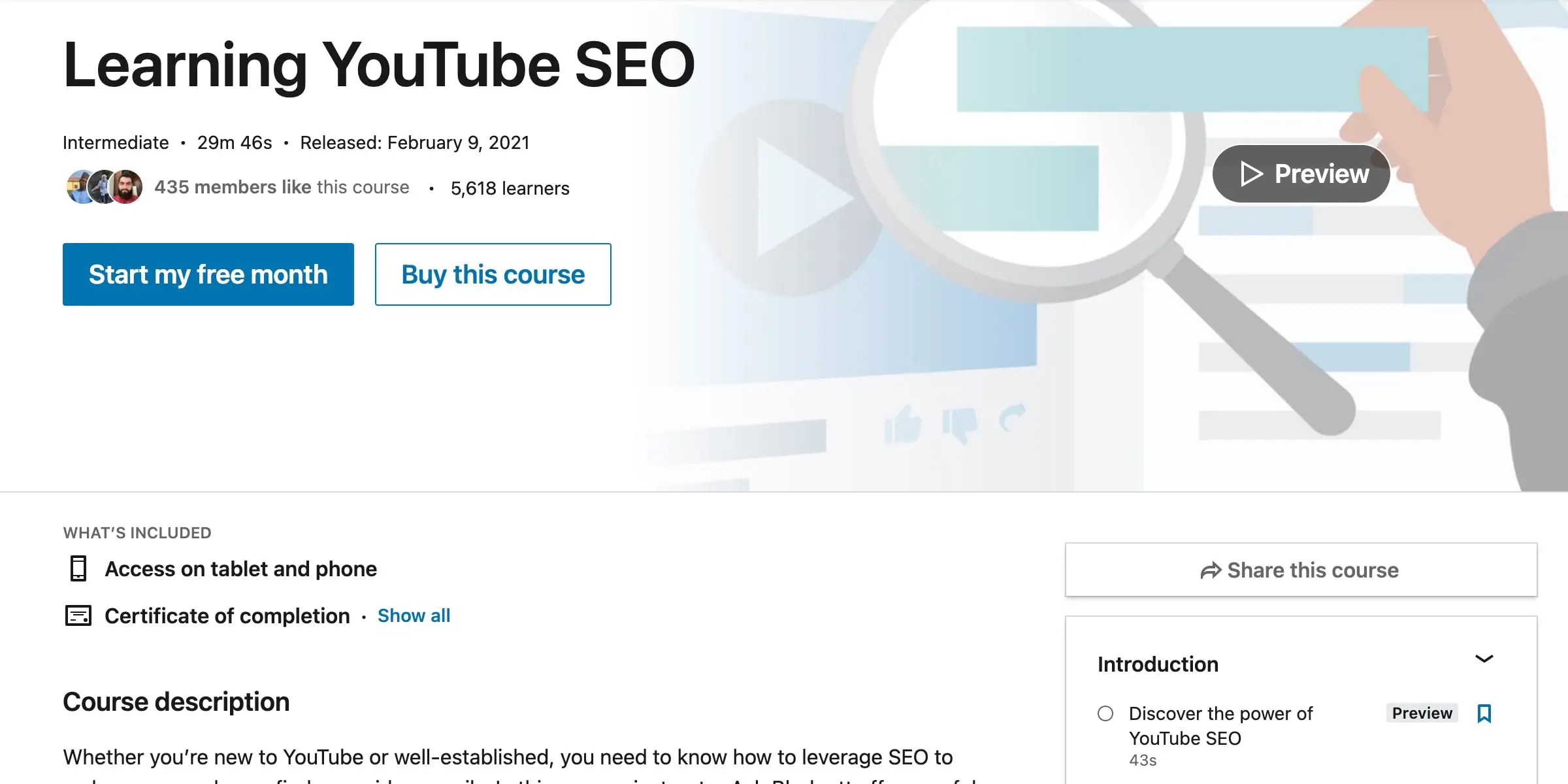 YouTube SEO Course